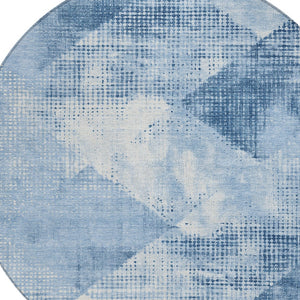 Homeroots 3' Brown And Beige Geometric Washable Area Rug – Perfect For Indoor And Outdoor High Traffic Spaces 8' Round Polyester 602853