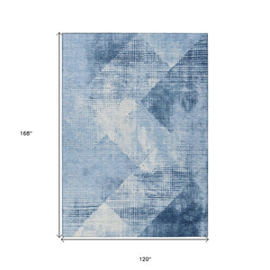 Homeroots 3' Brown And Beige Geometric Washable Area Rug – Perfect For Indoor And Outdoor High Traffic Spaces 10' X 14' Polyester 602856