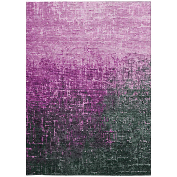 Homeroots 3' Blush And Dark Gray Ombre Washable Area Rug - Perfect For Indoor And Outdoor Spaces, Durable Design 3' X 5' Polyester 602857