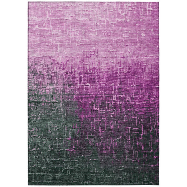 HomeRoots 5' Stylish Blush to Dark Gray Ombre Washable Area Rug - Durable, Soft, Indoor/Outdoor Versatility 8' X 10' 602860
