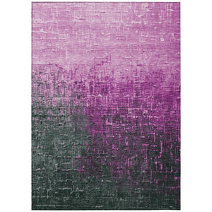 HomeRoots 5' Stylish Blush to Dark Gray Ombre Washable Area Rug - Durable, Soft, Indoor/Outdoor Versatility 10' X 14' 602862