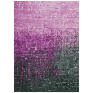 Homeroots 3' Blush And Dark Gray Ombre Washable Area Rug - Perfect For Indoor And Outdoor Spaces, Durable Design 10' X 14' Polyester 602862