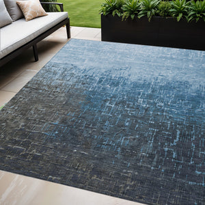 Homeroots 3' Blush And Dark Gray Ombre Washable Area Rug - Perfect For Indoor And Outdoor Spaces, Durable Design 5' X 8' Polyester 602864