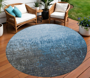 Homeroots 3' Blush And Dark Gray Ombre Washable Area Rug - Perfect For Indoor And Outdoor Spaces, Durable Design 8' Round Polyester 602865