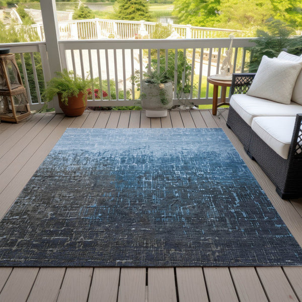 Homeroots 3' Blush And Dark Gray Ombre Washable Area Rug - Perfect For Indoor And Outdoor Spaces, Durable Design 8' X 10' Polyester 602866