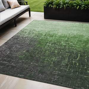 Homeroots 3' Blush And Dark Gray Ombre Washable Area Rug - Perfect For Indoor And Outdoor Spaces, Durable Design 5' X 8' Polyester 602870