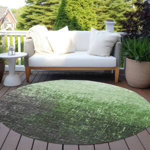 Homeroots 3' Blush And Dark Gray Ombre Washable Area Rug - Perfect For Indoor And Outdoor Spaces, Durable Design 8' Round Polyester 602871