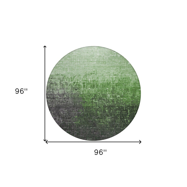 Homeroots 3' Blush And Dark Gray Ombre Washable Area Rug - Perfect For Indoor And Outdoor Spaces, Durable Design 8' Round Polyester 602871