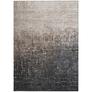 Homeroots 3' Blush And Dark Gray Ombre Washable Area Rug - Perfect For Indoor And Outdoor Spaces, Durable Design 3' X 5' Polyester 602875