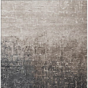 Homeroots 3' Blush And Dark Gray Ombre Washable Area Rug - Perfect For Indoor And Outdoor Spaces, Durable Design 3' X 5' Polyester 602875