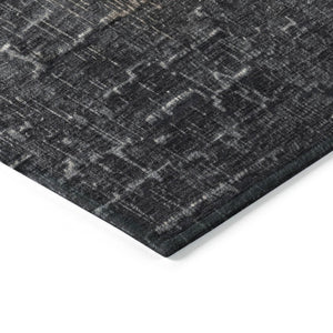 Homeroots 3' Blush And Dark Gray Ombre Washable Area Rug - Perfect For Indoor And Outdoor Spaces, Durable Design 5' X 8' Polyester 602876