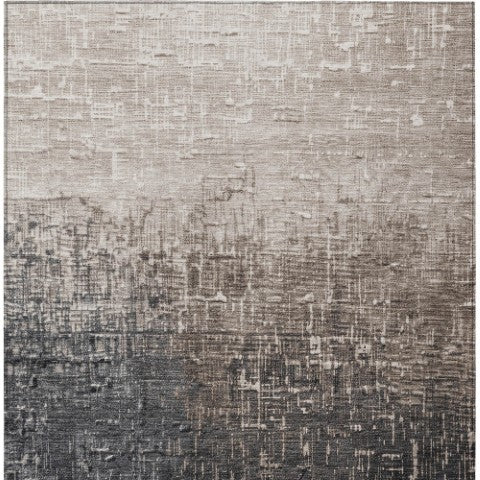 Homeroots 3' Blush And Dark Gray Ombre Washable Area Rug - Perfect For Indoor And Outdoor Spaces, Durable Design 5' X 8' Polyester 602876
