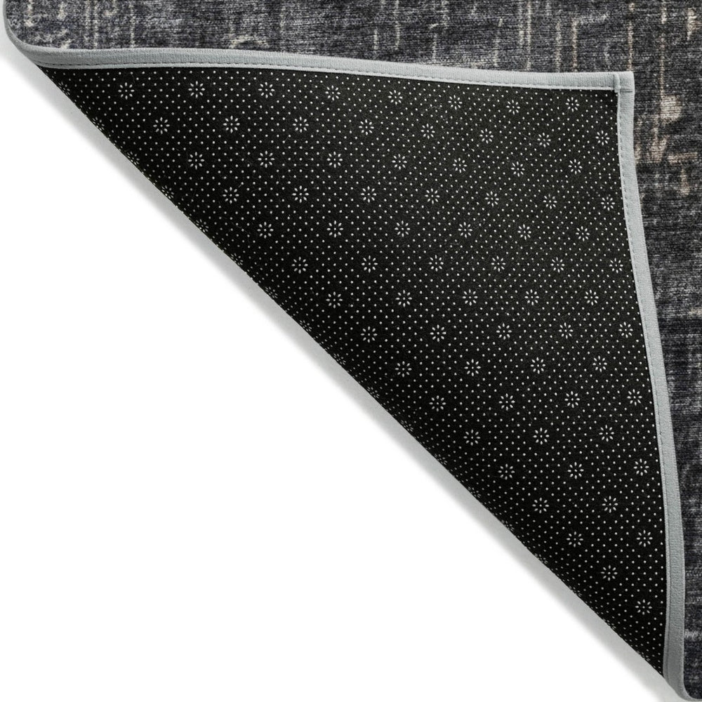 HomeRoots 9' X 12' Khaki to Dark Gray Ombre Area Rug - Versatile Indoor/Outdoor, Easy-Care, Modern Design 602879