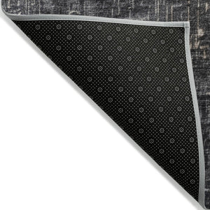 HomeRoots 9' X 12' Khaki to Dark Gray Ombre Area Rug - Versatile Indoor/Outdoor, Easy-Care, Modern Design 602879