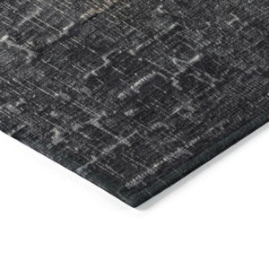 Homeroots 3' Blush And Dark Gray Ombre Washable Area Rug - Perfect For Indoor And Outdoor Spaces, Durable Design 9' X 12' Polyester 602879