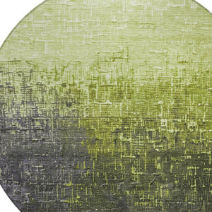 Homeroots 3' Blush And Dark Gray Ombre Washable Area Rug - Perfect For Indoor And Outdoor Spaces, Durable Design 8' Round Polyester 602883