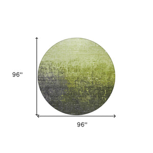 Homeroots 3' Blush And Dark Gray Ombre Washable Area Rug - Perfect For Indoor And Outdoor Spaces, Durable Design 8' Round Polyester 602883