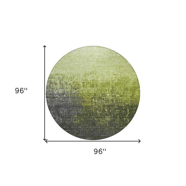 Homeroots 3' Blush And Dark Gray Ombre Washable Area Rug - Perfect For Indoor And Outdoor Spaces, Durable Design 8' Round Polyester 602883