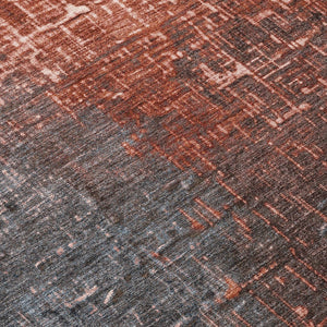 HomeRoots 9' X 12' Ombre Blush and Dark Gray Area Rug – Stylish, Washable, Durable for Indoor & Outdoor Use 602891