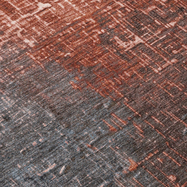 HomeRoots 9' X 12' Ombre Blush and Dark Gray Area Rug – Stylish, Washable, Durable for Indoor & Outdoor Use 602891