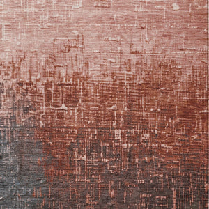 Homeroots 3' Blush And Dark Gray Ombre Washable Area Rug - Perfect For Indoor And Outdoor Spaces, Durable Design 10' X 14' Polyester 602892