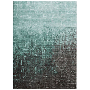 Homeroots 3' Blush And Dark Gray Ombre Washable Area Rug - Perfect For Indoor And Outdoor Spaces, Durable Design 3' X 5' Polyester 602899