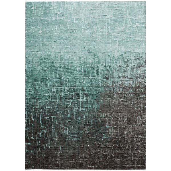 Homeroots 3' Blush And Dark Gray Ombre Washable Area Rug - Perfect For Indoor And Outdoor Spaces, Durable Design 3' X 5' Polyester 602899