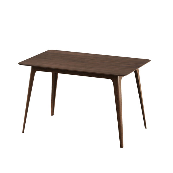 English Elm [video] Mid-century Rubberwood Dining Table Walnut Finish Splayed Legs Seats Four N759P371097T