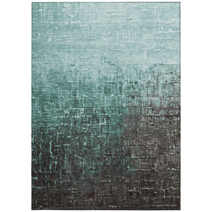 Homeroots 3' Blush And Dark Gray Ombre Washable Area Rug - Perfect For Indoor And Outdoor Spaces, Durable Design 5' X 8' Polyester 602900