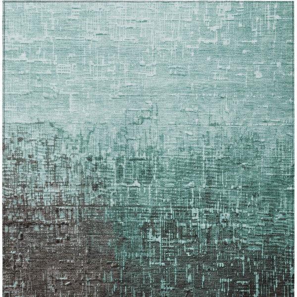 Homeroots 3' Blush And Dark Gray Ombre Washable Area Rug - Perfect For Indoor And Outdoor Spaces, Durable Design 8' X 10' Polyester 602902