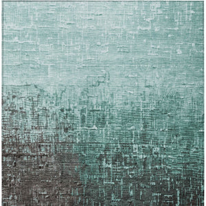 Homeroots 3' Blush And Dark Gray Ombre Washable Area Rug - Perfect For Indoor And Outdoor Spaces, Durable Design 10' X 14' Polyester 602904