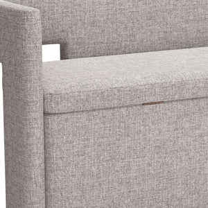 Homeroots 54" Gray Fabric Upholstered Storage Bench With Flip Top - Stylish & Functional Solution For Any Room   602905
