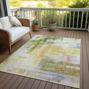 HomeRoots 5' Vibrant Abstract Washable Area Rug - Durable Indoor/Outdoor Design for Modern Spaces & Foyers 10' X 14' 602937