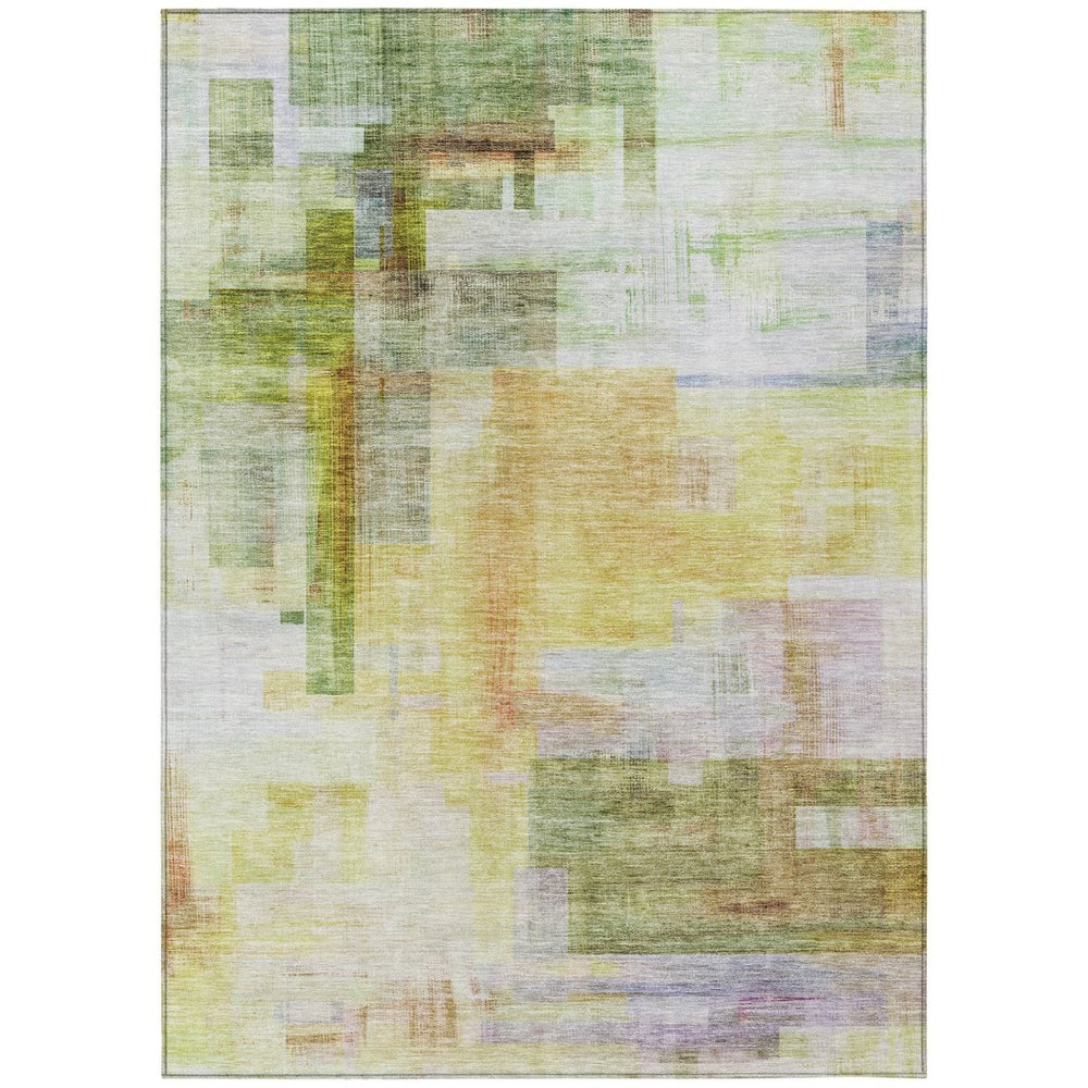 HomeRoots 5' Vibrant Abstract Washable Area Rug - Durable Indoor/Outdoor Design for Modern Spaces & Foyers 10' X 14' 602937