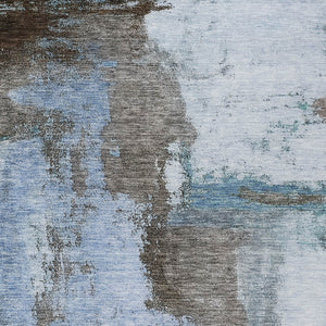 Homeroots 3' Brown & Light Yellow Abstract Rug – Stylish Washable Indoor/Outdoor Area Rug For Any Space 9' X 12' Polyester 602955