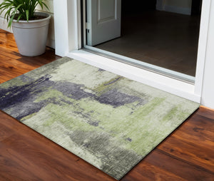 Homeroots 3' Brown & Light Yellow Abstract Rug – Stylish Washable Indoor/Outdoor Area Rug For Any Space 3' X 5' Polyester 602957