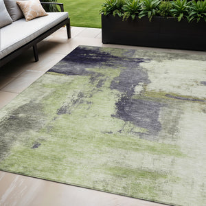 Homeroots 3' Brown & Light Yellow Abstract Rug – Stylish Washable Indoor/Outdoor Area Rug For Any Space 5' X 8' Polyester 602958