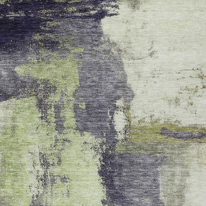 Homeroots 3' Brown & Light Yellow Abstract Rug – Stylish Washable Indoor/Outdoor Area Rug For Any Space 5' X 8' Polyester 602958