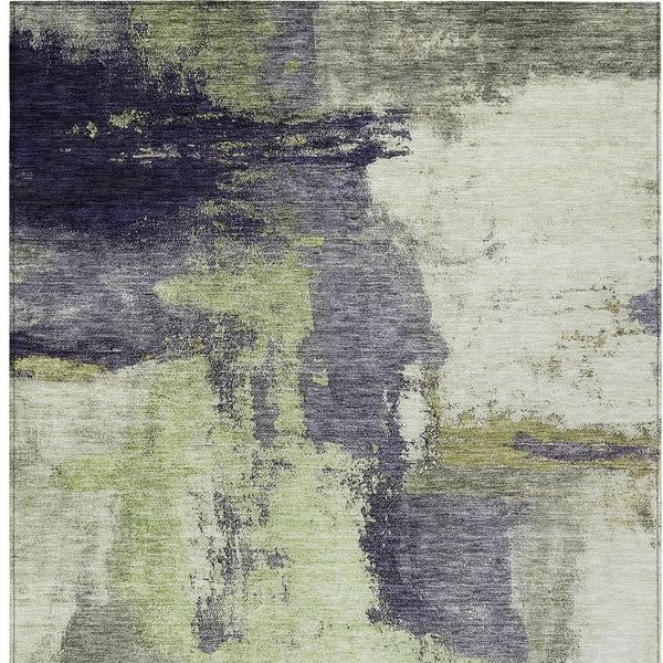 Homeroots 3' Brown & Light Yellow Abstract Rug – Stylish Washable Indoor/Outdoor Area Rug For Any Space 8' X 10' Polyester 602960