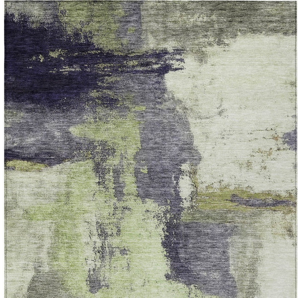 Homeroots 3' Brown & Light Yellow Abstract Rug – Stylish Washable Indoor/Outdoor Area Rug For Any Space 9' X 12' Polyester 602961