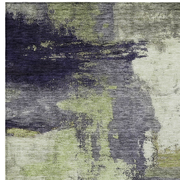 Homeroots 3' Brown & Light Yellow Abstract Rug – Stylish Washable Indoor/Outdoor Area Rug For Any Space 9' X 12' Polyester 602961