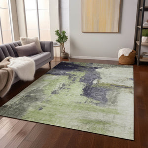 Homeroots 3' Brown & Light Yellow Abstract Rug – Stylish Washable Indoor/Outdoor Area Rug For Any Space 10' X 14' Polyester 602962