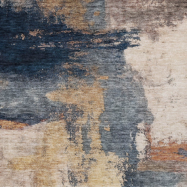 Homeroots 3' Brown & Light Yellow Abstract Rug – Stylish Washable Indoor/Outdoor Area Rug For Any Space 10' X 14' Polyester 602968