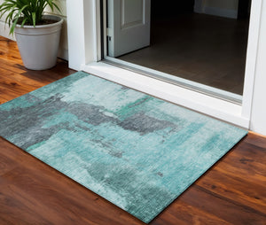 Homeroots 3' Brown & Light Yellow Abstract Rug – Stylish Washable Indoor/Outdoor Area Rug For Any Space 3' X 5' Polyester 602981