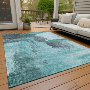 Homeroots 3' Brown & Light Yellow Abstract Rug – Stylish Washable Indoor/Outdoor Area Rug For Any Space 9' X 12' Polyester 602985