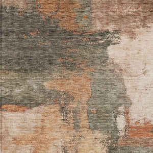 Homeroots 3' Brown & Light Yellow Abstract Rug – Stylish Washable Indoor/Outdoor Area Rug For Any Space 3' X 5' Polyester 602987