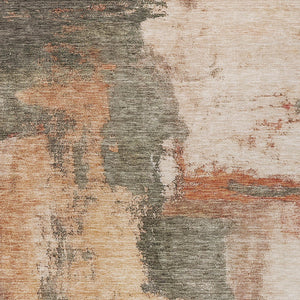 Homeroots 3' Brown & Light Yellow Abstract Rug – Stylish Washable Indoor/Outdoor Area Rug For Any Space 5' X 8' Polyester 602988