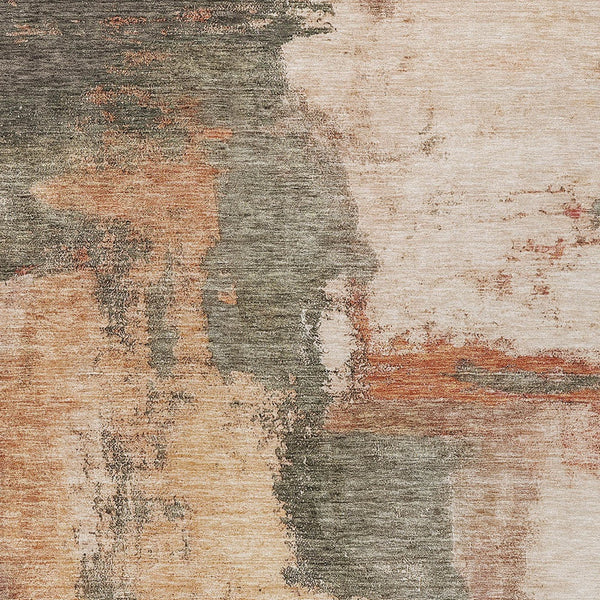 Homeroots 3' Brown & Light Yellow Abstract Rug – Stylish Washable Indoor/Outdoor Area Rug For Any Space 5' X 8' Polyester 602988