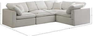Plush Cream Velvet Modular Sectional 602Cream-Sec4C Meridian Furniture