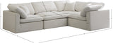 Plush Cream Velvet Modular Sectional 602Cream-Sec4C Meridian Furniture